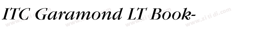 ITC Garamond LT Book字体转换